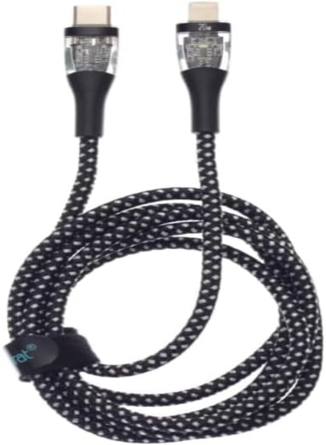 Yison Celebrat HB-15 Portable Type-C To Lightning Fast Charge And Data Transmission Cable With Braided wire Design And Practical Fits Mobile Phone 20W /480mbps /1200mm - Black